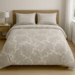 Σετ σεντόνια διπλά με κομψό paisley σχέδιο και ριγέ μαξιλαροθήκες