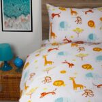 Σετ Σεντόνι Παιδικό Jungle με ζωάκια σαφάρι 100% βαμβάκι 160x275