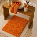 Χαλάκι Μπάνιου Pebble – Πορτοκαλί