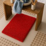 Χαλάκι Μπάνιου Pebble –Κόκκινο