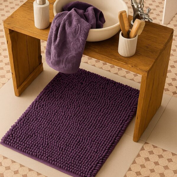 Χαλάκι Μπάνιου Pebble –Μώβ