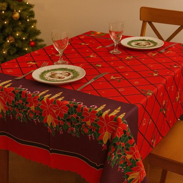 Χριστουγεννιάτικο τραπεζομάντηλο “Candle Bells”