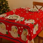 Χριστουγεννιάτικο τραπεζομάντηλο “Santa Faces”