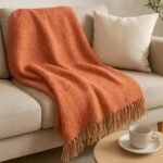 Κουβέρτα καναπέ Wool Blend Terracotta